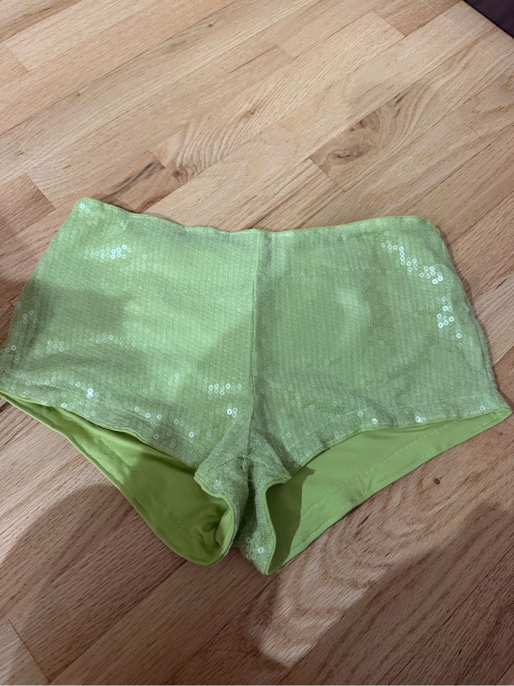 SHEIN Lime Sequin High-Waist Women’s Shorts